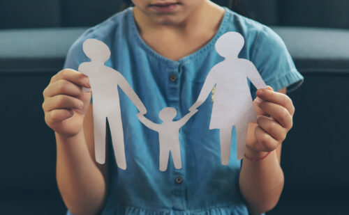paper cut out of family
