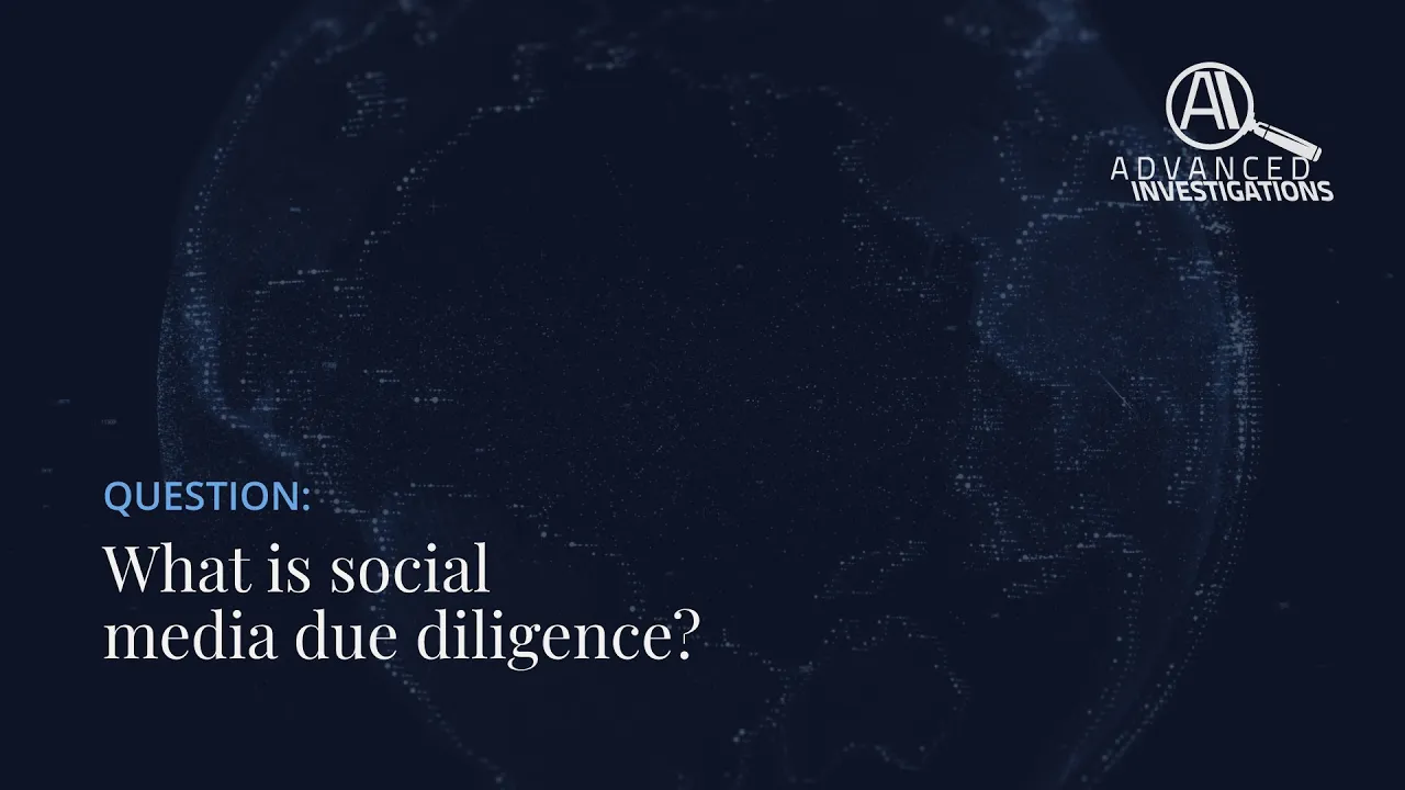 What is social media due diligence? Image